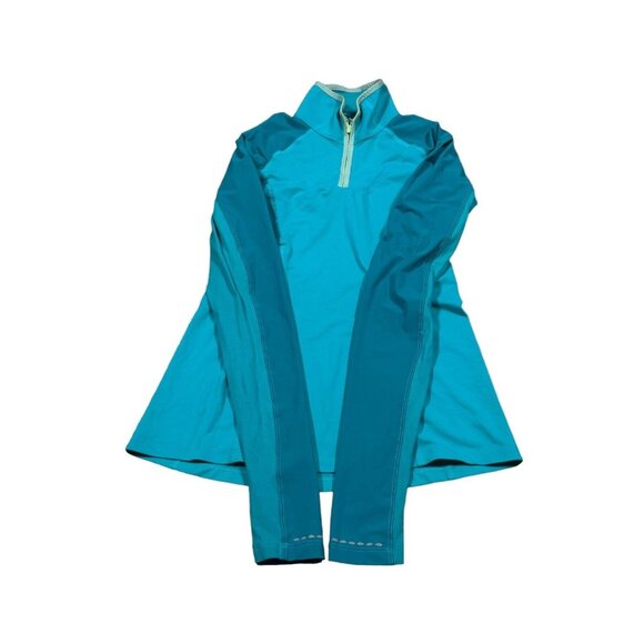 Lululemon Trail Bound Half Zip Pullover Size 4 Blue Tropics Luxtreme Run Hike - Picture 3 of 8